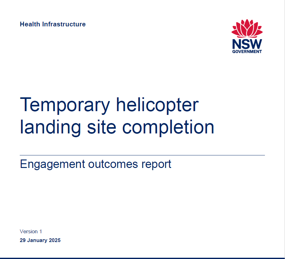 Outcome Report Temporary helicopter landing site completion 2025
