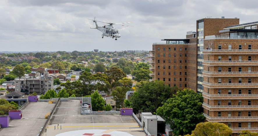 Temporary helicopter landing site test flight